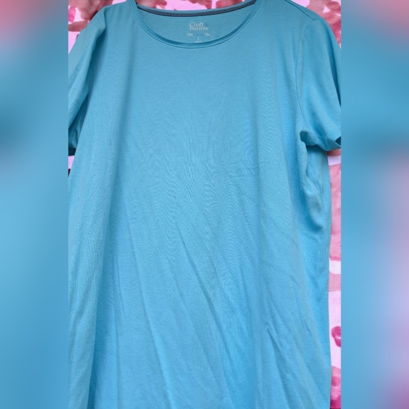 Croft & Barrow Essential Crewneck Tee Color: Blue Size:L (EUC) - Picture 5 of 8